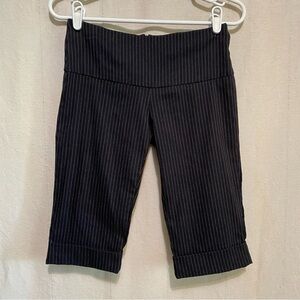 Janette Black Pinstripe Long Shorts